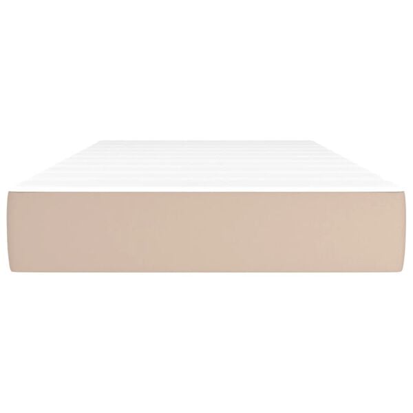 vidaXL H&oacute;lfu&eth; Springd&yacute;na Mi&eth;lungs H&ouml;rku Cappuccino Br&uacute;nn 100x200x20 cm Gervile&eth;ur