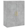 vidaXL Vegghengdur Sk&aacute;pur Steypugr&aacute;r 69,5x34x90 cm