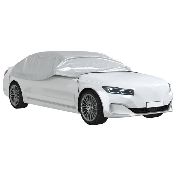 vidaXL H&aacute;lf B&iacute;layfirbrei&eth;sla me&eth; Kr&oacute;kum Silfurlitu&eth; XL