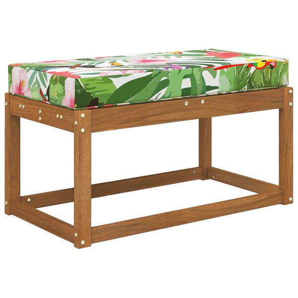 vidaXL Utandyra s&aelig;ti p&uacute;&eth;i litr&iacute;kur litur 80 x 40 x 8 cm 100% p&oacute;l&yacute;ester