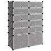 vidaXL Sk&oacute;grind Sv&ouml;rt 94x37x125 cm PP