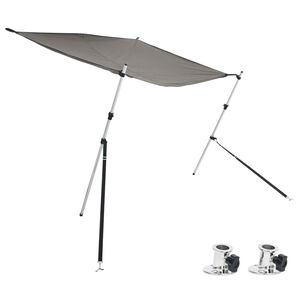 vidaXL T-laga Skyggnisframlengingarsett Gráar 170x170x(113-182,5) cm