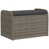 vidaXL Geymslubekkur me&eth; P&uacute;&eth;a Gr&aacute;r 80x51x52 cm P&oacute;l&yacute;rattan