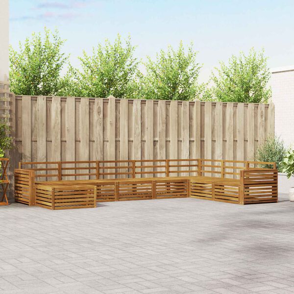 vidaXL S&oacute;fasett 8 pcs N&aacute;tt&uacute;rulegur Hrein akas&iacute;utr&eacute;