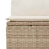 vidaXL Gar&eth;s&oacute;fa sett me&eth; kodda 6 pcs Drapplita&eth;ur Poly rattan