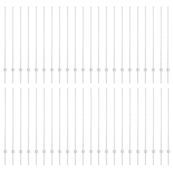 vidaXL Girðingarpóstar 88 pcs Silfur 180 cm Stál