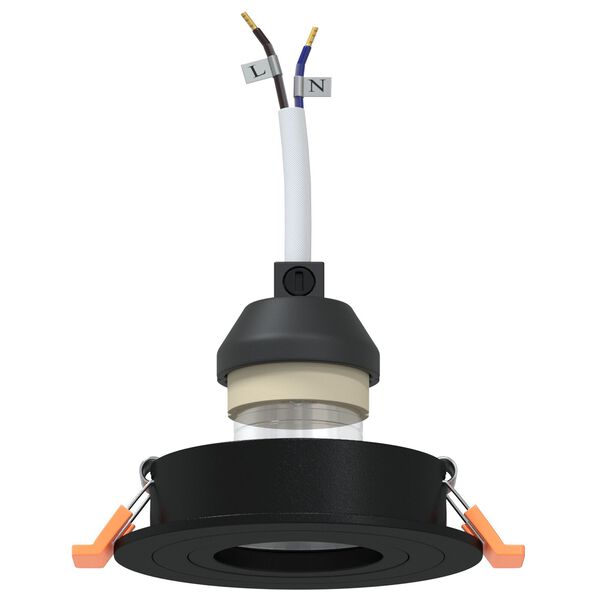 vidaXL Spotlights með sviðsljósum 6 pcs Svartur 9 x 9 x cm Ál