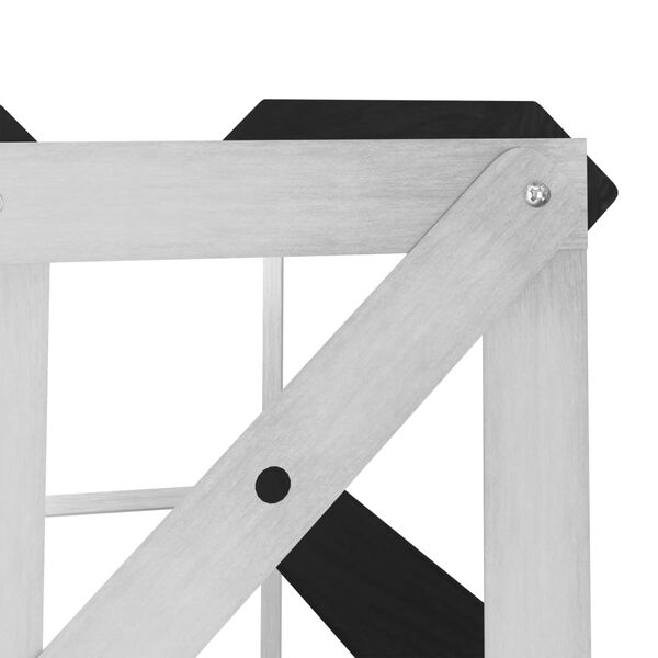 vidaXL Vínrekki fyrir 42 Flöskur Svartur Gegnheil Fura