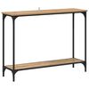vidaXL Veggbor&eth; handverkseik 101 x 30.5 x 75 cm Samsettur vi&eth;ur