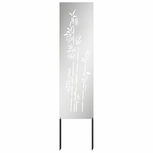 vidaXL Gar&eth;s b&uacute;na&eth; skj&aacute;r Bl&oacute;m Silfur 32 x 140 cm Sinkh&uacute;&eth;a&eth; st&aacute;l