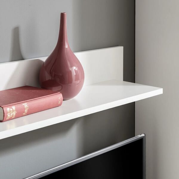 vidaXL Veggfest Sjónvarpseining með LED-ljósum Fimm Parta Svört