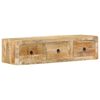 vidaXL Vegghengdur sj&oacute;nvarpssk&aacute;pur 100x32x25 cm Solid Wood Gr&oacute;ft Mang&oacute;