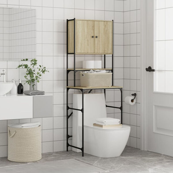 vidaXL Þvottavélaskápur Sonoma Eikarlitur 68x48,5x194 cm