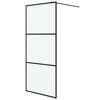 vidaXL Sturtuveggur Walk-in Svartur 90x195 cm Matt Hert Gler