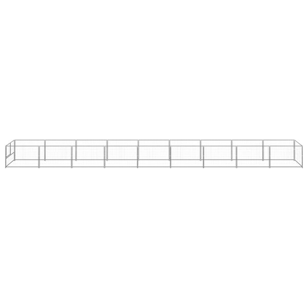 vidaXL Hundabyrgi Silfur 9 m&sup2; St&aacute;l