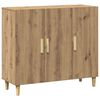 vidaXL Skenkur Listamannseik 90x34x80 cm Samsettur Vi&eth;ur