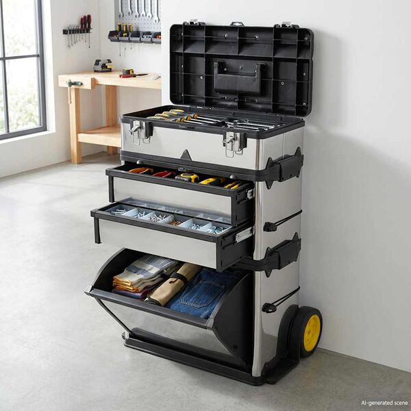 &THORN;riggja hluta Verkf&aelig;rakassi &aacute; hj&oacute;lum