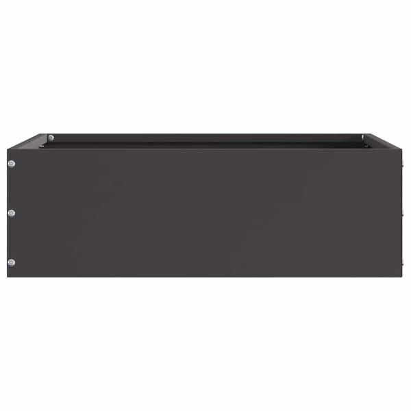 vidaXL Garðjaðar Svartur 40 x 40 x 13 cm Stál