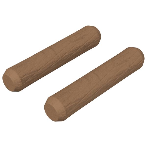 vidaXL Tr&eacute;kambur 2 pcs Br&uacute;nn &Oslash;8 x 35 mm Gegnheill vi&eth;ur