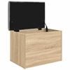 vidaXL geymslubekkur &uacute;r Sonoma eik 62x42x45 cm verkfr&aelig;&eth;ilegt tr&eacute;