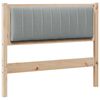vidaXL B&oacute;lstru&eth; r&uacute;mgafl me&eth; h&ouml;fu&eth;gafl Lj&oacute;sgr&aacute;r 100 cm Solid furuhikk