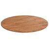 vidaXL Kringl&oacute;tt Bor&eth;plata Lj&oacute;sbr&uacute;n &Oslash;60x1,5 cm Me&eth;h&ouml;ndlu&eth; Gegnheil Eik
