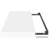 vidaXL Vegghengdar Hillur 2 stk. Hv&iacute;tar 60x23,5x3,8 cm MDF