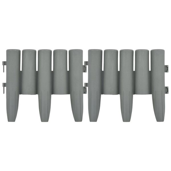 vidaXL Gar&eth;kantur 36 stk Gr&aacute;r 10 m PP