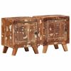vidaXL n&aacute;ttbor&eth;ssk&aacute;pur 2 stk 40x32x46 cm Solid Wood Endurunni&eth;
