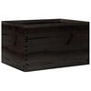 vidaXL tr&eacute;kassi me&eth; handf&ouml;ngum Svartur 40x30x23 cm Solid Wood Furu