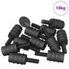 vidaXL St&ouml;&eth;ug skr&uacute;fa 4865 pcs Svartur M4 Gummi og St&aacute;l