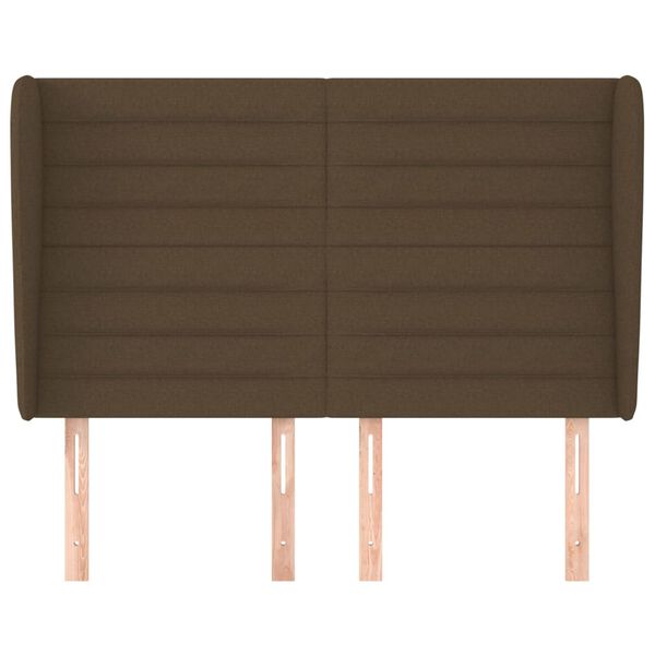 vidaXL H&ouml;f&eth;agafl me&eth; Eyrum 147x23x118/128 cm D&ouml;kkbr&uacute;nn Efni