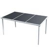 vidaXL Gar&eth;bor&eth; 150x90x74 cm Svart St&aacute;l