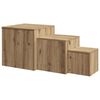 vidaXL hli&eth;arbor&eth; 3 stk Old Wood Engineered Wood