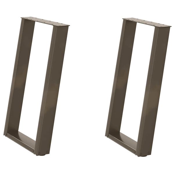 vidaXL bor&eth;stofubor&eth;sf&aelig;tur U-laga 2 stk. &uacute;r n&aacute;tt&uacute;rulegu st&aacute;li 60x(72-73) cm st&aacute;li