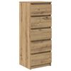 vidaXL skenkur me&eth; sk&uacute;ffum Artisan Oak 37,5x35x99 cm Hanna&eth;ur vi&eth;ur