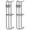vidaXL Barrel Jump Cups 2 stk Black Steel