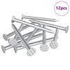 vidaXL Naglar fyrir vi&eth; 12 pcs Silfur &Oslash; 3 x 15 mm M&aacute;lmur