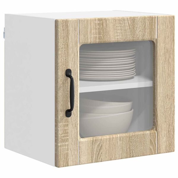 vidaXL Eldh&uacute;s sk&aacute;pur 2 pcs Sonoma Eik 40 x 31 x 40 cm Samsettur vi&eth;ur