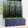 vidaXL Gr&oacute;&eth;urkassi me&eth; Rimlagrind Bl&aacute;gr&aacute;r 120x40x136 cm PP