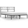 vidaXL R&uacute;mgrind &uacute;r M&aacute;lmi &aacute;n D&yacute;nu me&eth; H&ouml;f&eth;agafli Sv&ouml;rt 120x200 cm