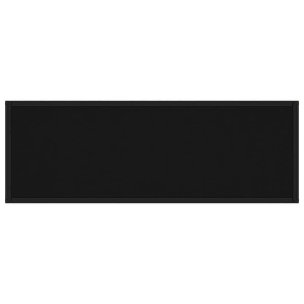 vidaXL Veggborð Svart 100x35x75 cm Hert Gler