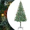 vidaXL Gervi j&oacute;latr&eacute; me&eth; 300 LED me&eth; standi Gr&aelig;nn 180 cm PVC og St&aacute;l