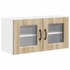 vidaXL Eldh&uacute;s sk&aacute;pur Kalmar Sonoma Eik 80 x 31 x 40 cm Samsettur vi&eth;ur