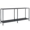 331699 vidaXL Veggbor&eth; Svart 160x35x75,5 cm Hert Gler