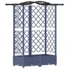 vidaXL H&aelig;kka&eth; be&eth; me&eth; trellis og &thorn;aki Gr&aacute;r 124 x 40 x 126 cm PP