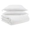 vidaXL R&uacute;mfatasett me&eth; kodda 3 pcs Hv&iacute;tt D&uacute;nfja&eth;rir