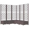 vidaXL Gr&oacute;&eth;urkassi me&eth; Rimlagrind Br&uacute;nn 120x120x121,5 cm PP