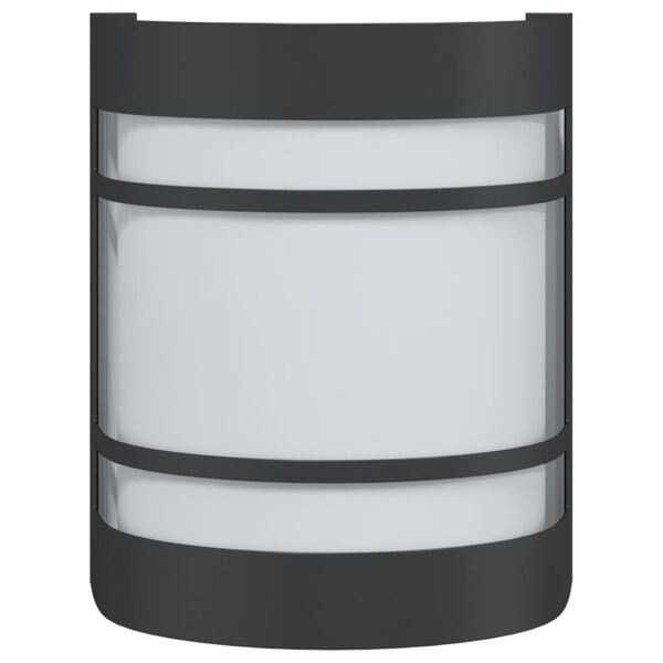 vidaXL &Uacute;tivegglj&oacute;s 2 stk Svartur Ry&eth;fr&iacute;tt St&aacute;l