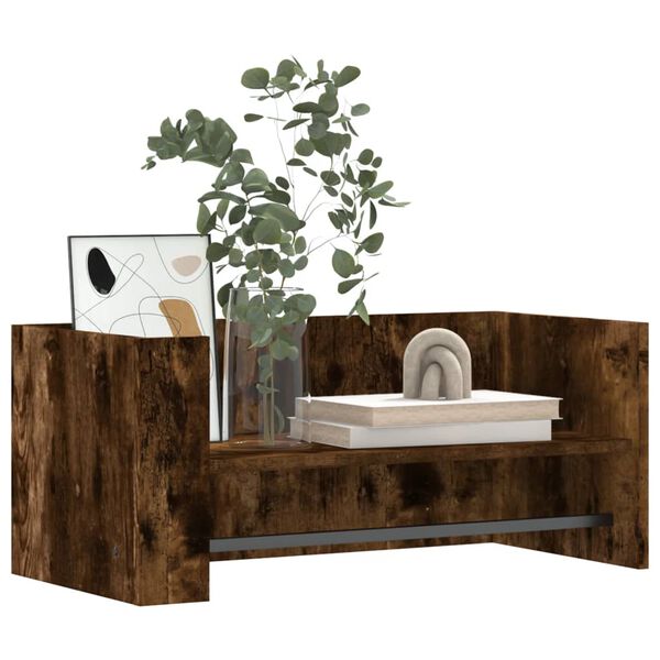 vidaXL Vegghilla Reyktóna Eik 70,5x35x30,5 cm Samsettur Viður